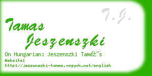 tamas jeszenszki business card